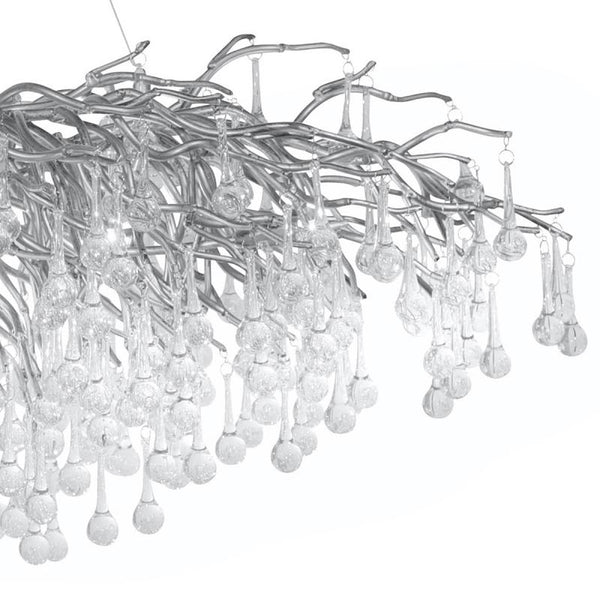 Stunning Tree Branch Crystal Chandelier with Clear Teardrop-shaped for Living/Dining Room-Chandeliers-Arialamps