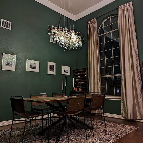 Stunning Tree Branch Crystal Chandelier with Clear Teardrop-shaped for Living/Dining Room-Chandeliers-Arialamps