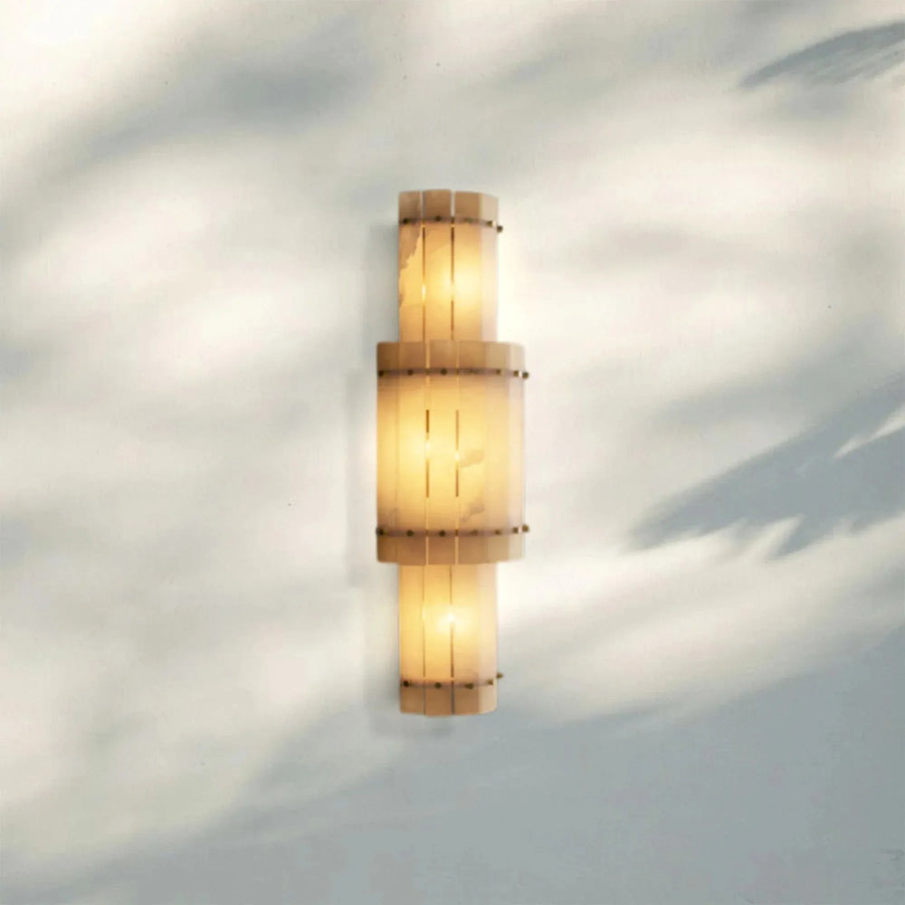 Sun Marco Alabaster Grand Round Sconce-