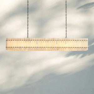 Sun Marco Alabaster Linear Chandelier 54" 72" - Arialamps