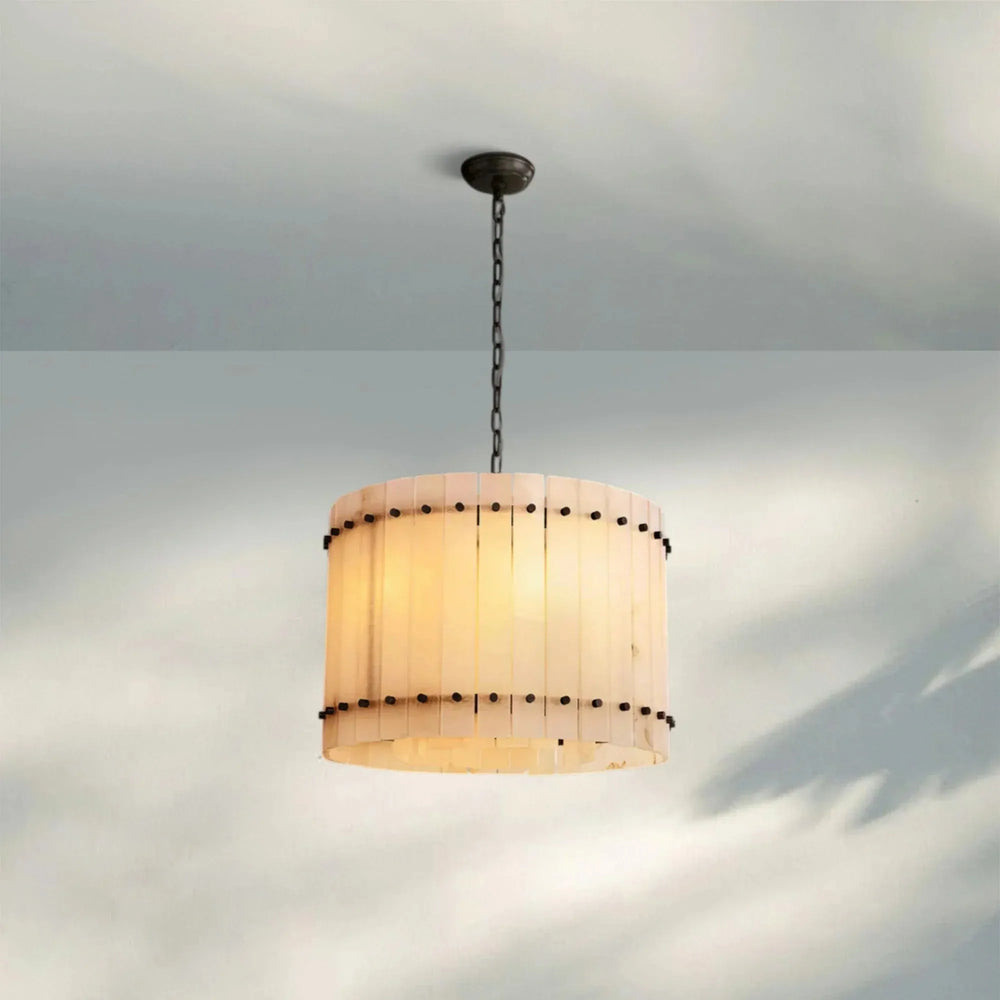 Sun Marco Alabaster Round Chandelier 22'' 37'' 48'' 60''-22''-Brass-