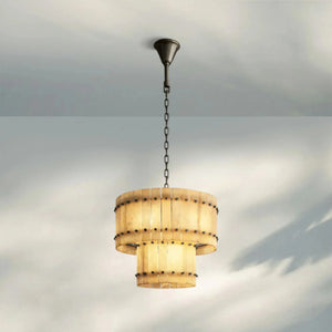 Sun Marco Alabaster Round Tiered Chandelier-