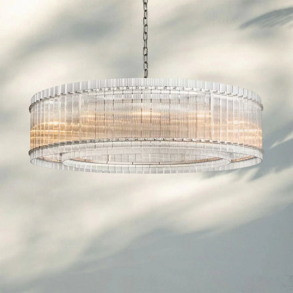 Sun Marco Crystal Round Chandelier-60''-Polished Nickel-