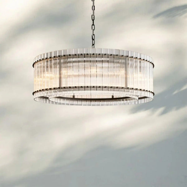 Sun Marco Crystal Round Chandelier-48''-Bronze-