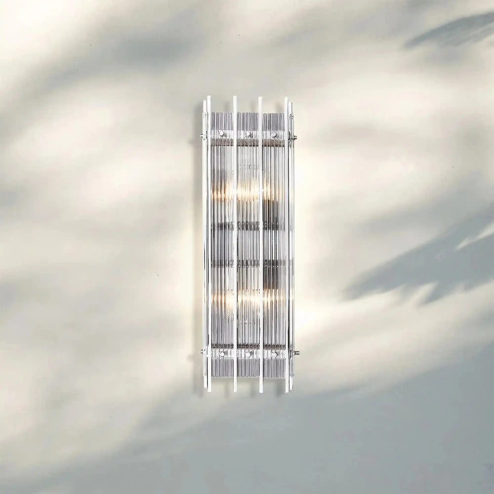 Sun Marco Grand Rectangular Wall Sconce-Nickel-