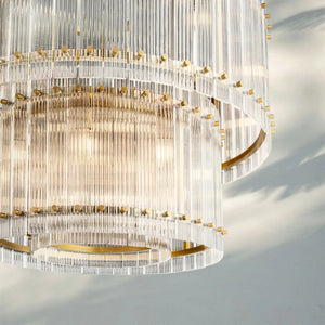Sun Marco Modern Tierd Glass Round Chandelier-