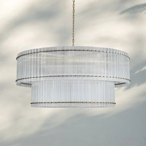 Sun Marco Modern Tierd Glass Round Chandelier-