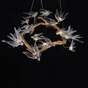 Swallow Branch Chandelier-chandeliers for dining room,chandeliers for stairways,chandeliers for foyer,chandeliers for bedrooms,chandeliers for kitchen,chandeliers for living room-Arialamps