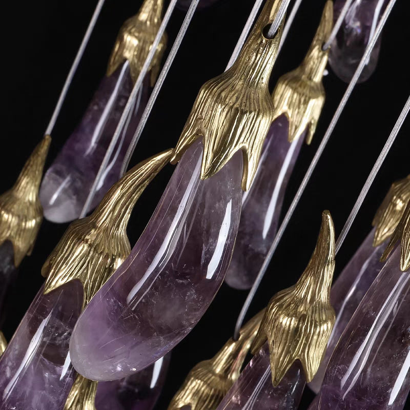 Fashionable and Beautiful Eggplant-shaped Crystal Chandelier