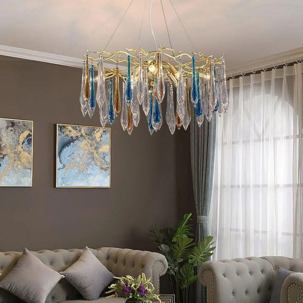 Teardrop Crystal Chandelier-chandeliers for dining room,chandeliers for stairways,chandeliers for foyer,chandeliers for bedrooms,chandeliers for kitchen,chandeliers for living room-Arialamps