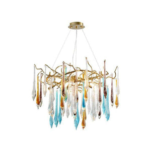 Teardrop Crystal Chandelier-chandeliers for dining room,chandeliers for stairways,chandeliers for foyer,chandeliers for bedrooms,chandeliers for kitchen,chandeliers for living room-Dia 23.6″(60cm) x H 23.6″(60cm)-Arialamps