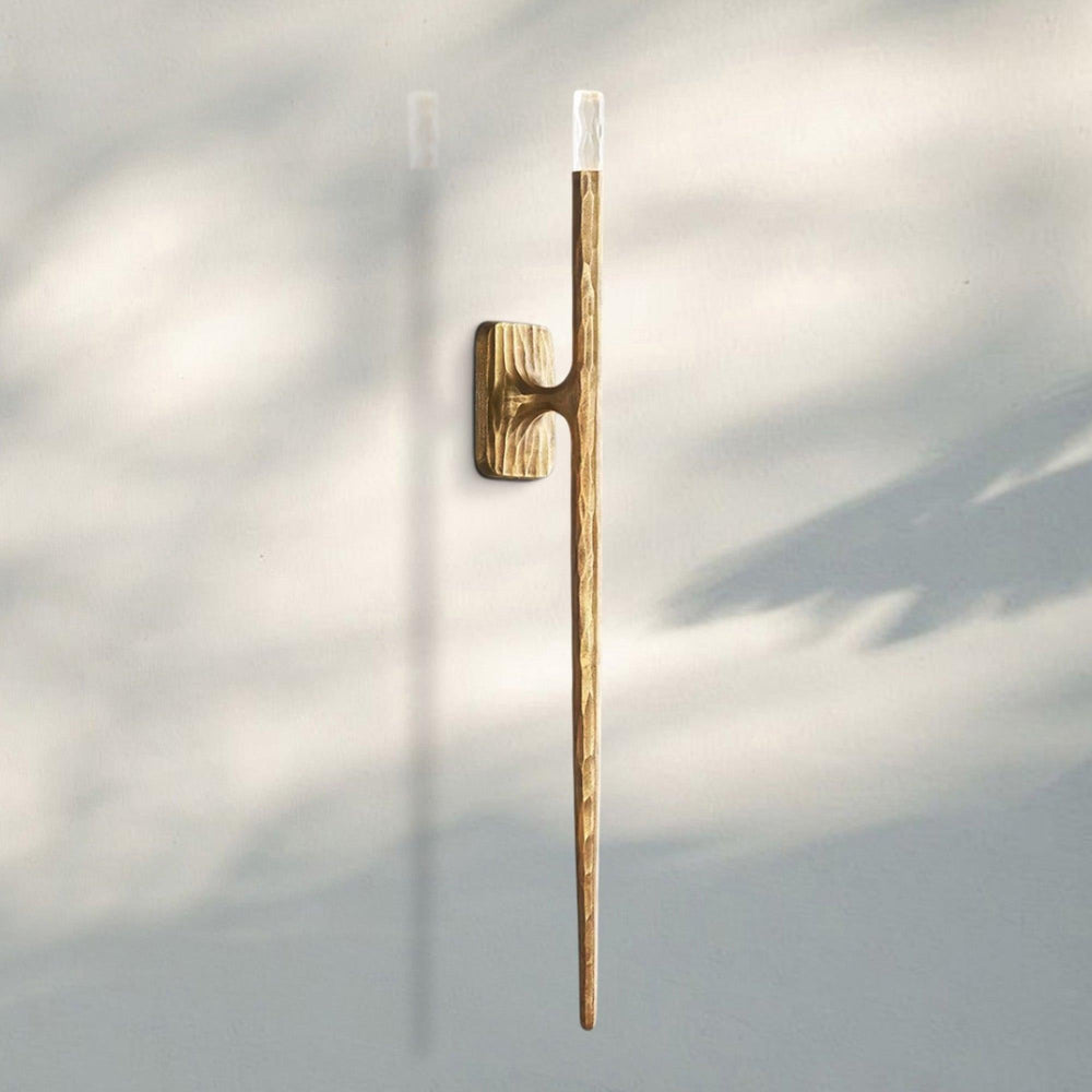 Thaddaus Grand Sconce 36″H-Forged Brass-