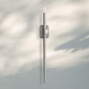 Thaddaus Grand Sconce 36″H-Forged Pewter-