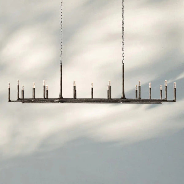 Thaddaus Hand-Forged Rectangle Chandelier 54'' 72''-