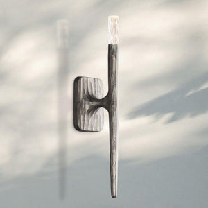 Thaddeus Wall Sconce 20″H-Forged Pewter-