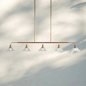Theron Glass Linear Chandelier - Arialamps