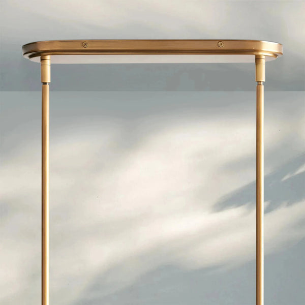 Theron Glass Linear Chandelier - Arialamps