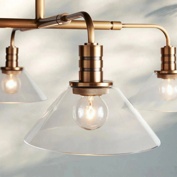 Theron Glass Round Chandelier 30'' 52'' - Arialamps