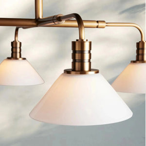 Theron Glass Round Chandelier 30'' 52'' - Arialamps