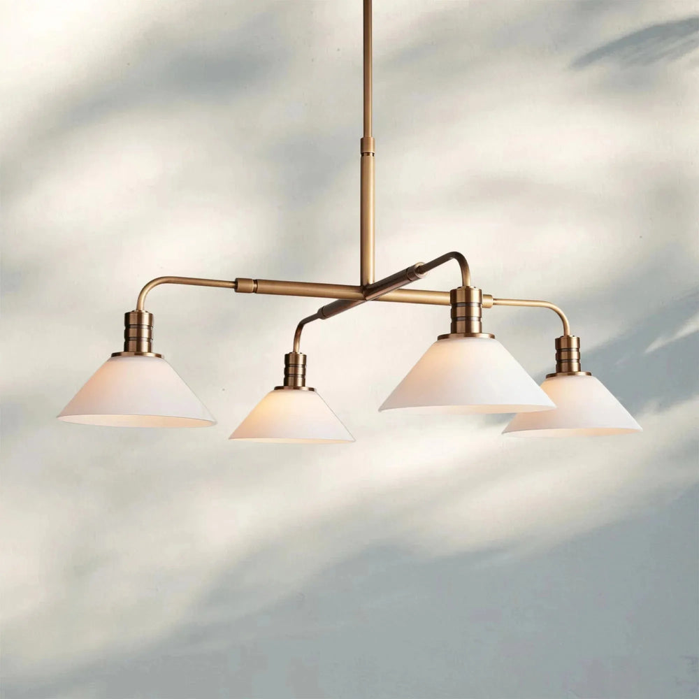 Theron Glass Round Chandelier 30'' 52'' - Arialamps