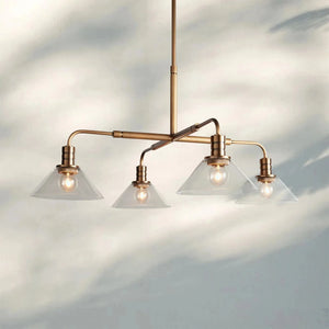 Theron Glass Round Chandelier 30'' 52'' - Arialamps