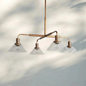 Theron Glass Round Chandelier 30'' 52'' - Arialamps