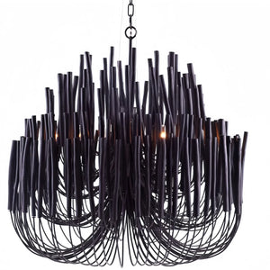 Tildalay Wide Chandelier 21" 36"-Chandelier-36"-Black-Arialamps