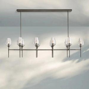 Tuilpl Linear Chandelier 52'' 65''-65''-Matte Black-