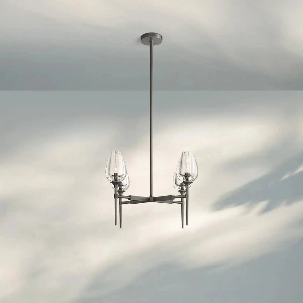 Tuilpl Round Chandelier 27‘’ 42‘’ 54‘’-27''-Natural Brass-