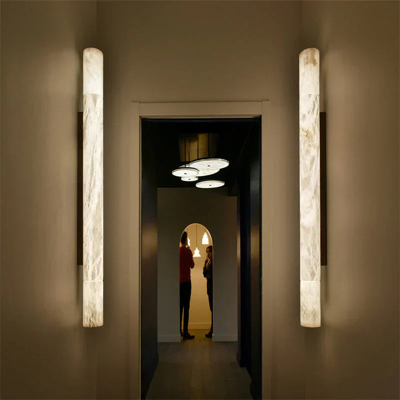 Venus Modern Linear Alabaster Wall Sconce 3'' 4.7''-Arialamps