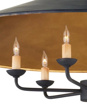 Veritas Black Chandelier 36'' For living room, bedroom, Foyer Entryway - Arialamps