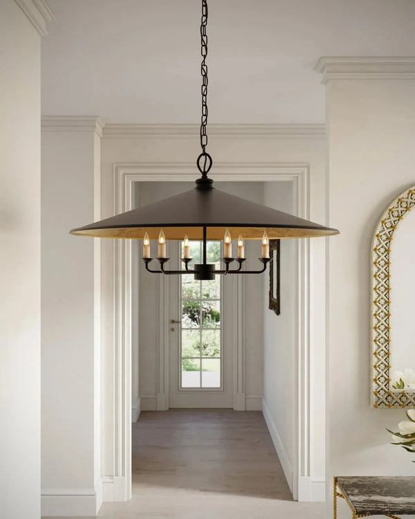 Veritas Black Chandelier 36'' For living room, bedroom, Foyer Entryway - Arialamps