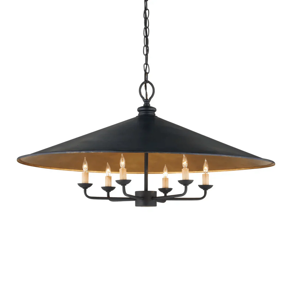 Veritas Black Chandelier 36'' For living room, bedroom, Foyer Entryway - Arialamps