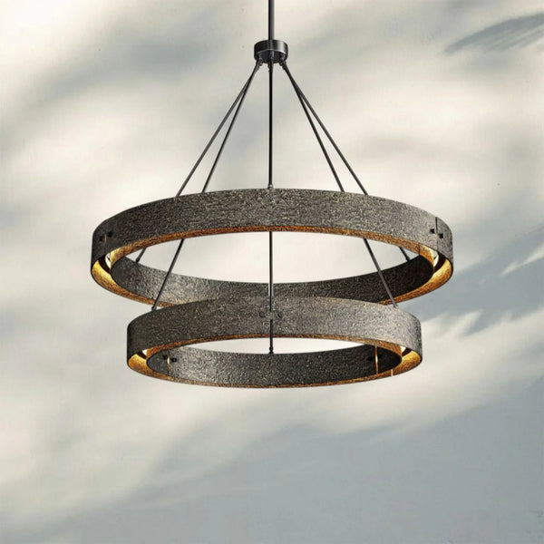 Veuvery 2-Tier Round Chandelier 60"-chandeliers for dining room,chandeliers for stairways,chandeliers for foyer,chandeliers for bedrooms,chandeliers for kitchen,chandeliers for living room-Bronze-Arialamps