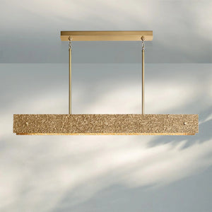 Veuvery Linear Chandelier 54" 72"-chandeliers for dining room,chandeliers for stairways,chandeliers for foyer,chandeliers for bedrooms,chandeliers for kitchen,chandeliers for living room-54''-Brass-Arialamps