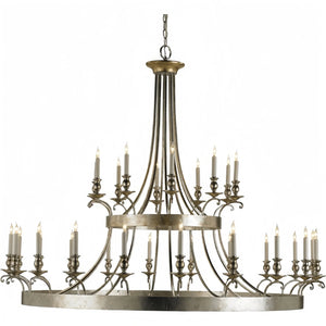 Vintage Large Iron Chandelier with Candle Rustic Farmhouse Pendant Lighting - Arialamps