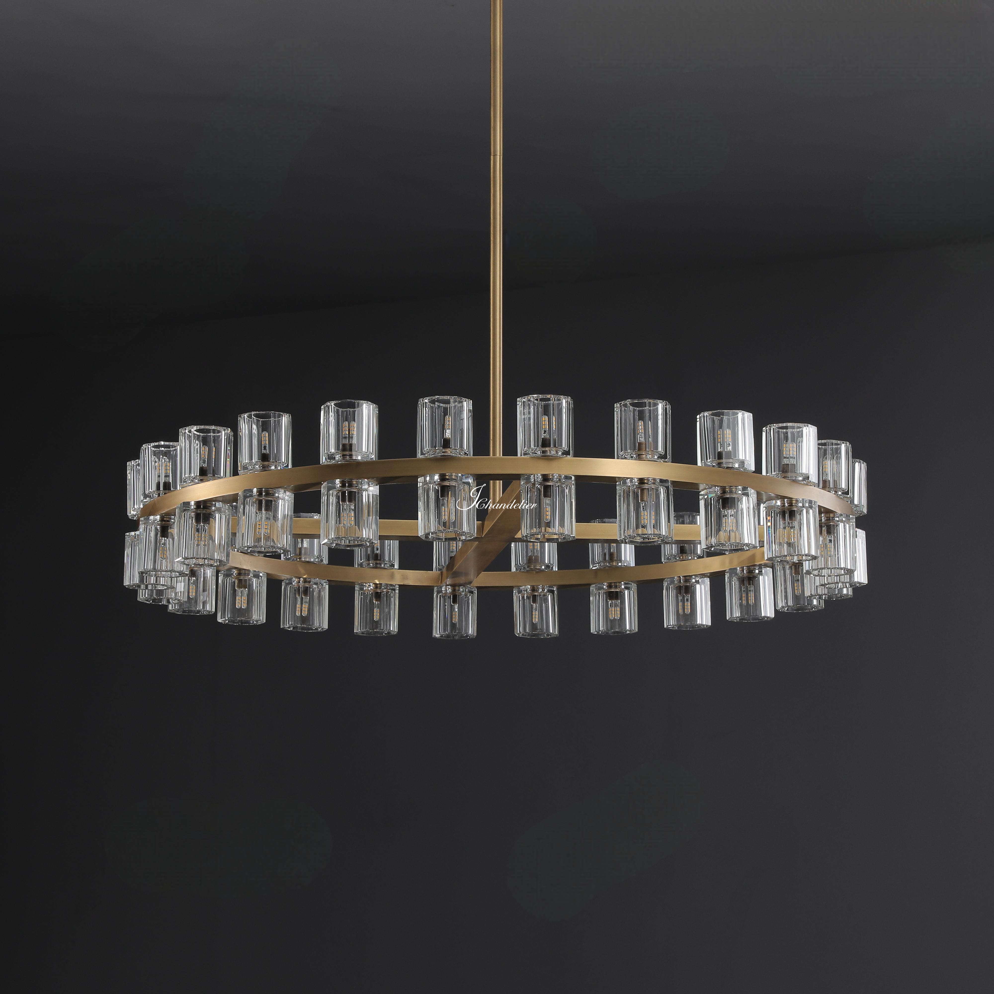 Arcachen Crystal Round Chandelier 36", 48"