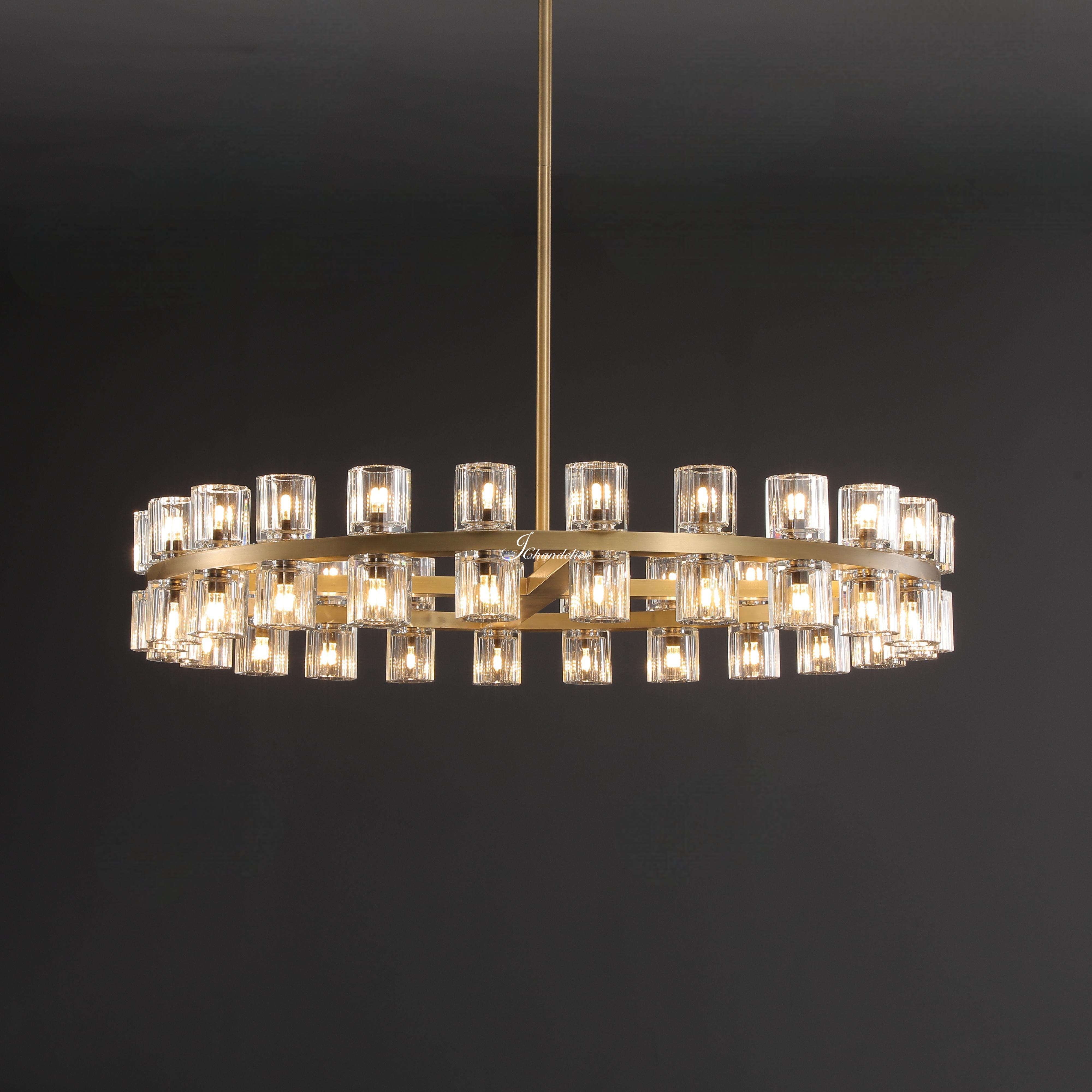Arcachen Crystal Round Chandelier 36", 48"