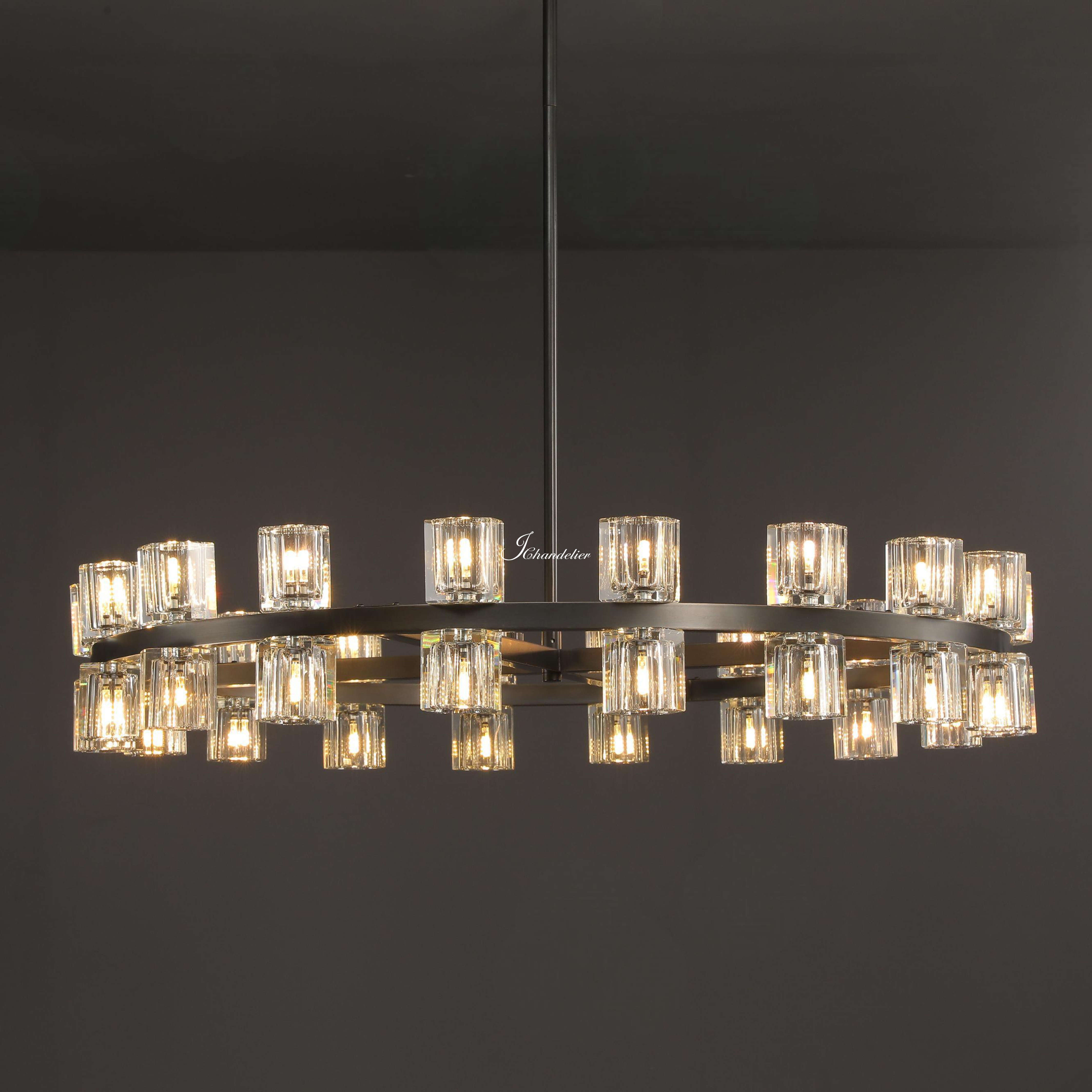 Arcachen Crystal Round Chandelier 36", 48"