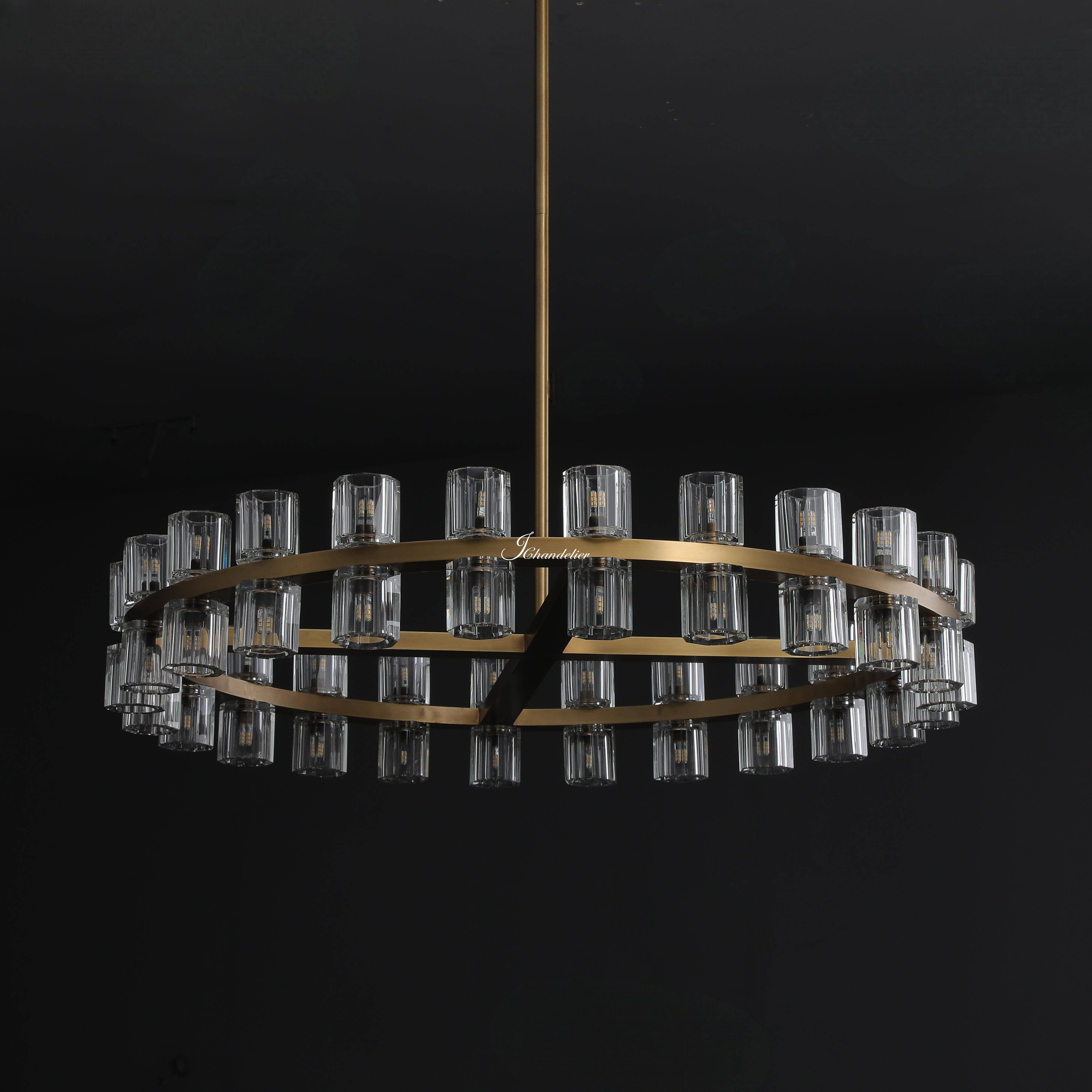 Arcachen Crystal Round Chandelier 36", 48"
