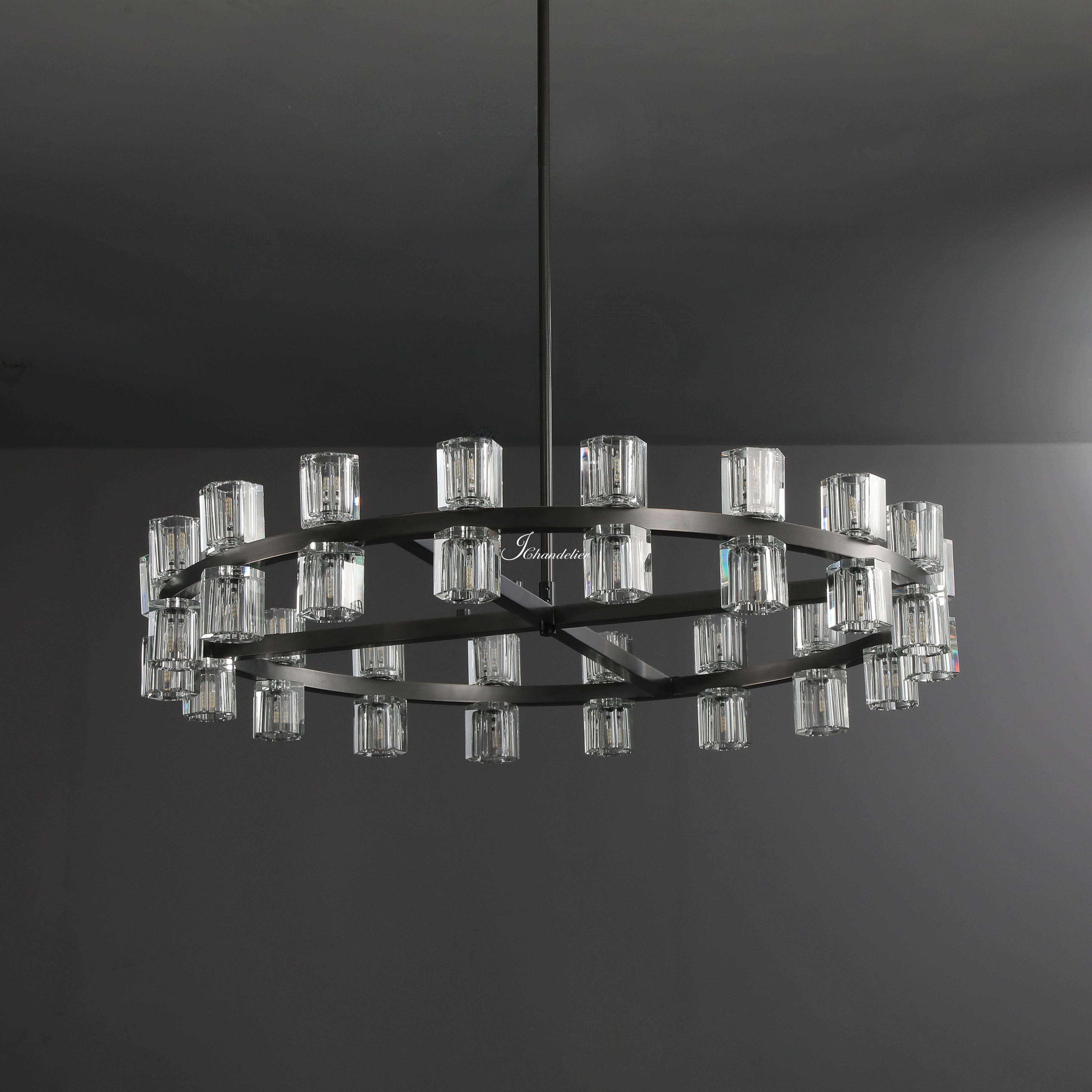 Arcachen Crystal Round Chandelier 36", 48"
