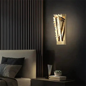 Wesley Modern Rock Crystal Wall Sconce - Arialamps