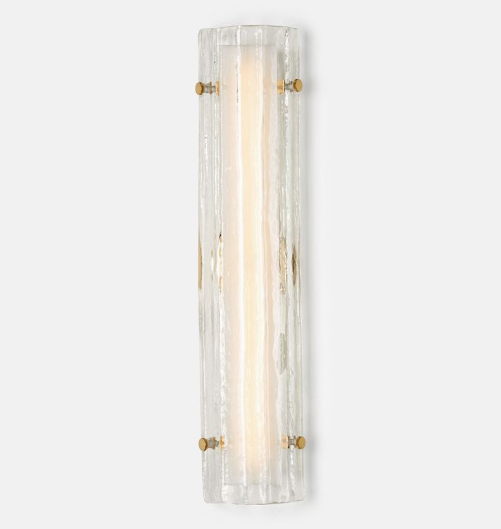 Willamette 28″ LED Clear Fluted Glass Wall Sconce