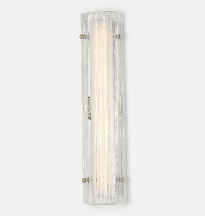 Willamette 28″ LED Clear Fluted Glass Wall Sconce