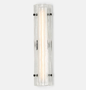 Willamette 28″ LED Clear Fluted Glass Wall Sconce
