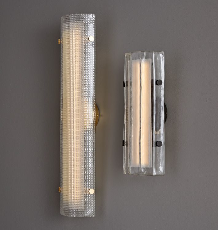 Willamette 28″ LED Clear Fluted Glass Wall Sconce