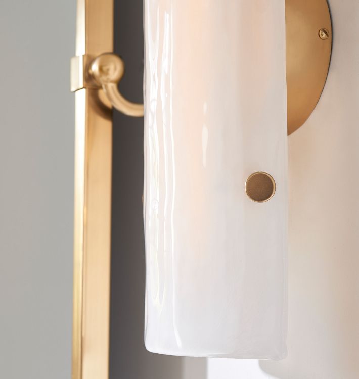 Willamette 28″ LED Clear Fluted Glass Wall Sconce