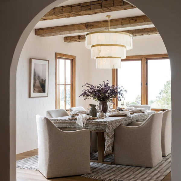 Windham Alabaster 3 Tier Chandelier-chandelier-Arialamps