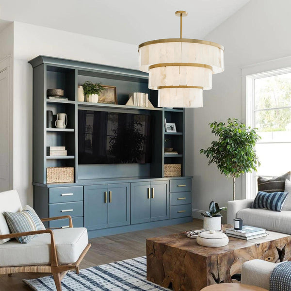 Windham Alabaster 3 Tier Chandelier-chandelier-Arialamps