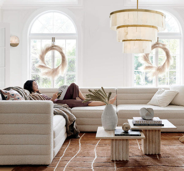 Windham Alabaster 3 Tier Chandelier-chandelier-Arialamps